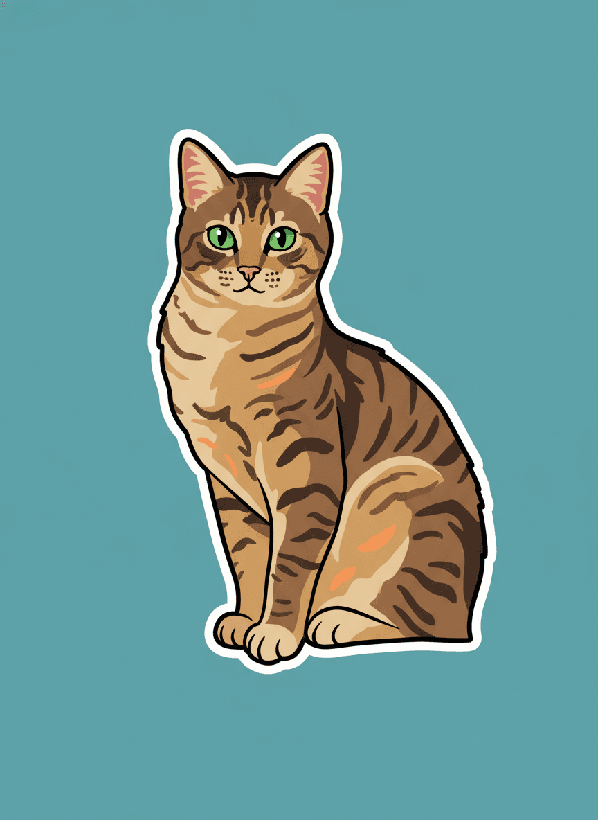 Cartoon style pet sticker