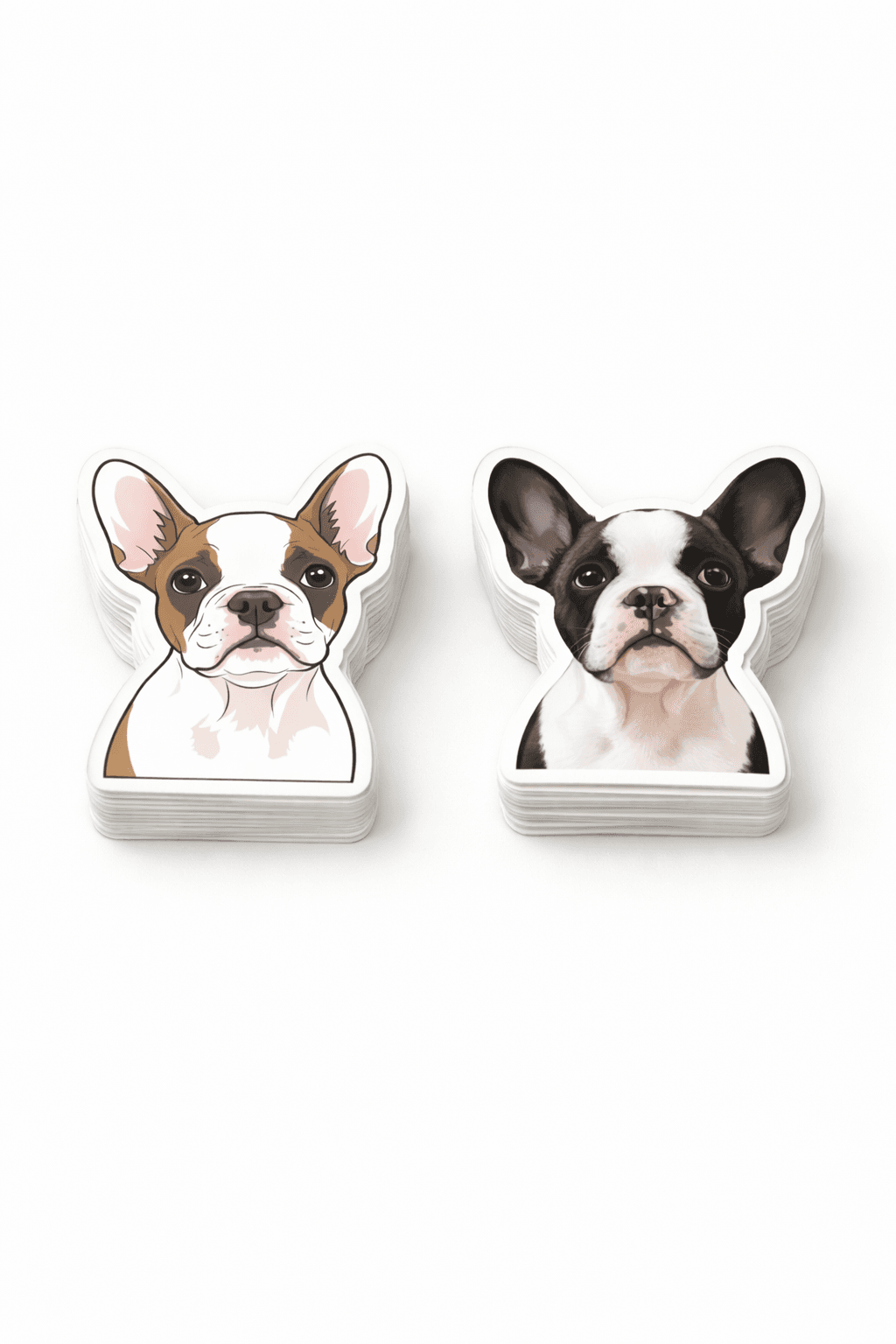 Stack of bulldog stickers